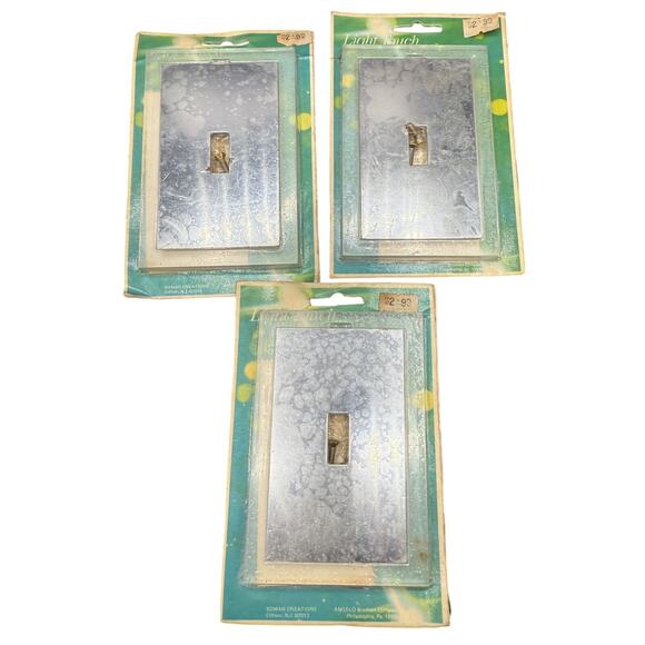 Angelo Brothers Edmar Other - 🪞 Vintage Angelo Brothers Edmar Chrome Toggle Switch Plates Lot 3 NOS Retro